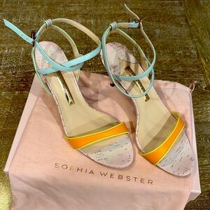Sophia Webster , Kamryn Mid Sandal multi pastel size 37.5 Euro , 7 US